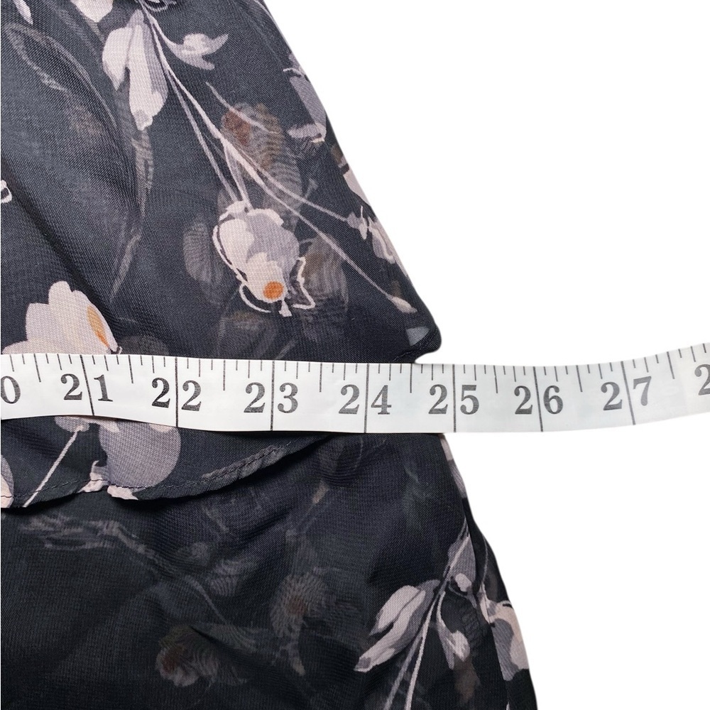Lauren Conrad Whimsigoth Floral Black Sheer Overlay Mini Long Sleeve Dress - Picture 13 of 16